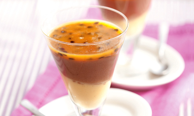 Espuma de chocolate com maracujá