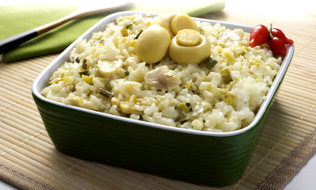 Falso risoto de alho-poró