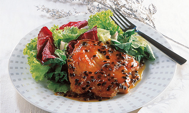Filé de frango ao molho de maracujá