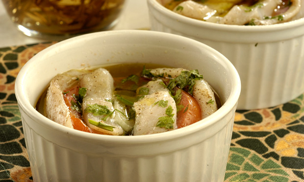Filé de peixe assado