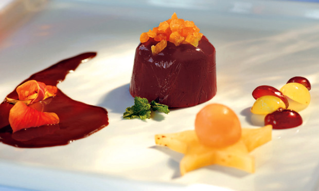 Flan de framboesa