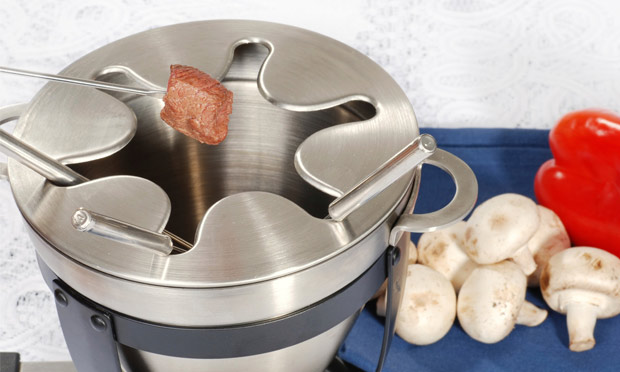 Fondue de filé-mignon com mostarda