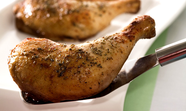 Frango assado no vinho
