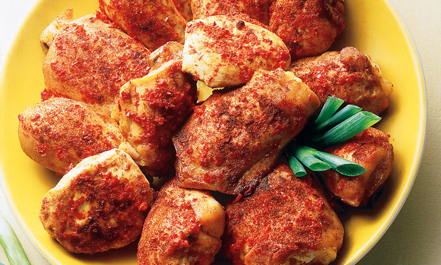 Frango com cobertura picante