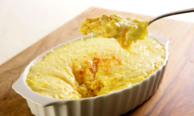 Frango com creme de milho