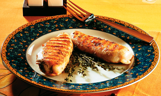 Frango com limão e alho