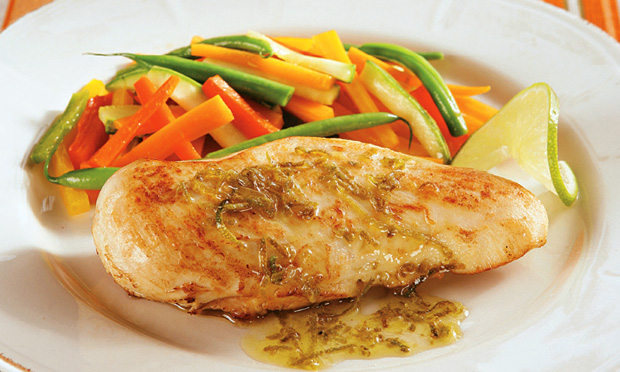 Frango com molho de limão