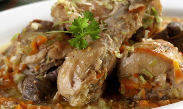 Frango cremoso com legumes e requeijão
