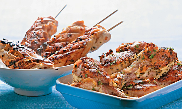 Frango crocante com manjericão