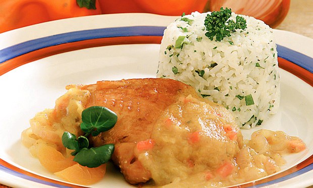 Frango com damasco