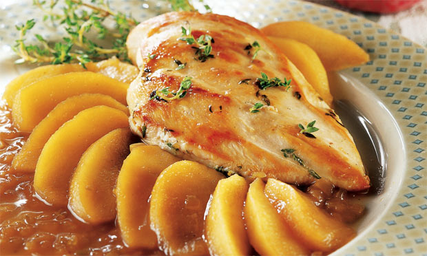 Frango com molho de maçã