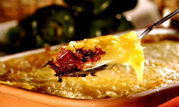 Gratinado de carne-seca