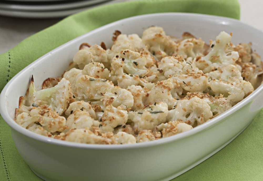 Gratinado de couve-flor e molho branco