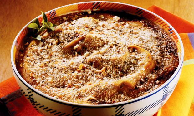 Gratinado de frango com feijão-branco