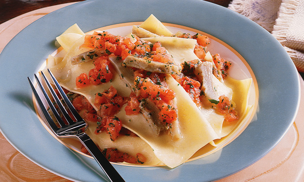 Lasanha com alcachofra