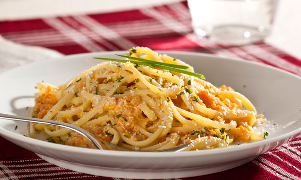 Macarrão ao creme de abóbora