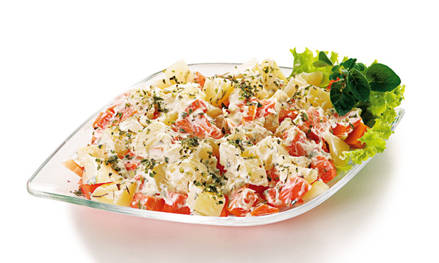 Maionese de batata, cenoura e orégano
