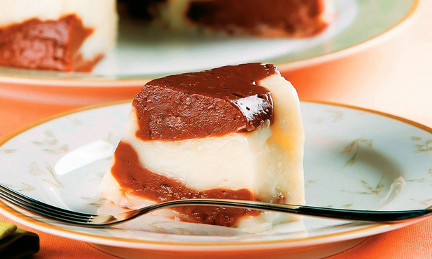 Manjar de coco e chocolate