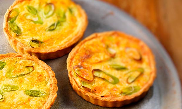 Miniquiche de alho-poró