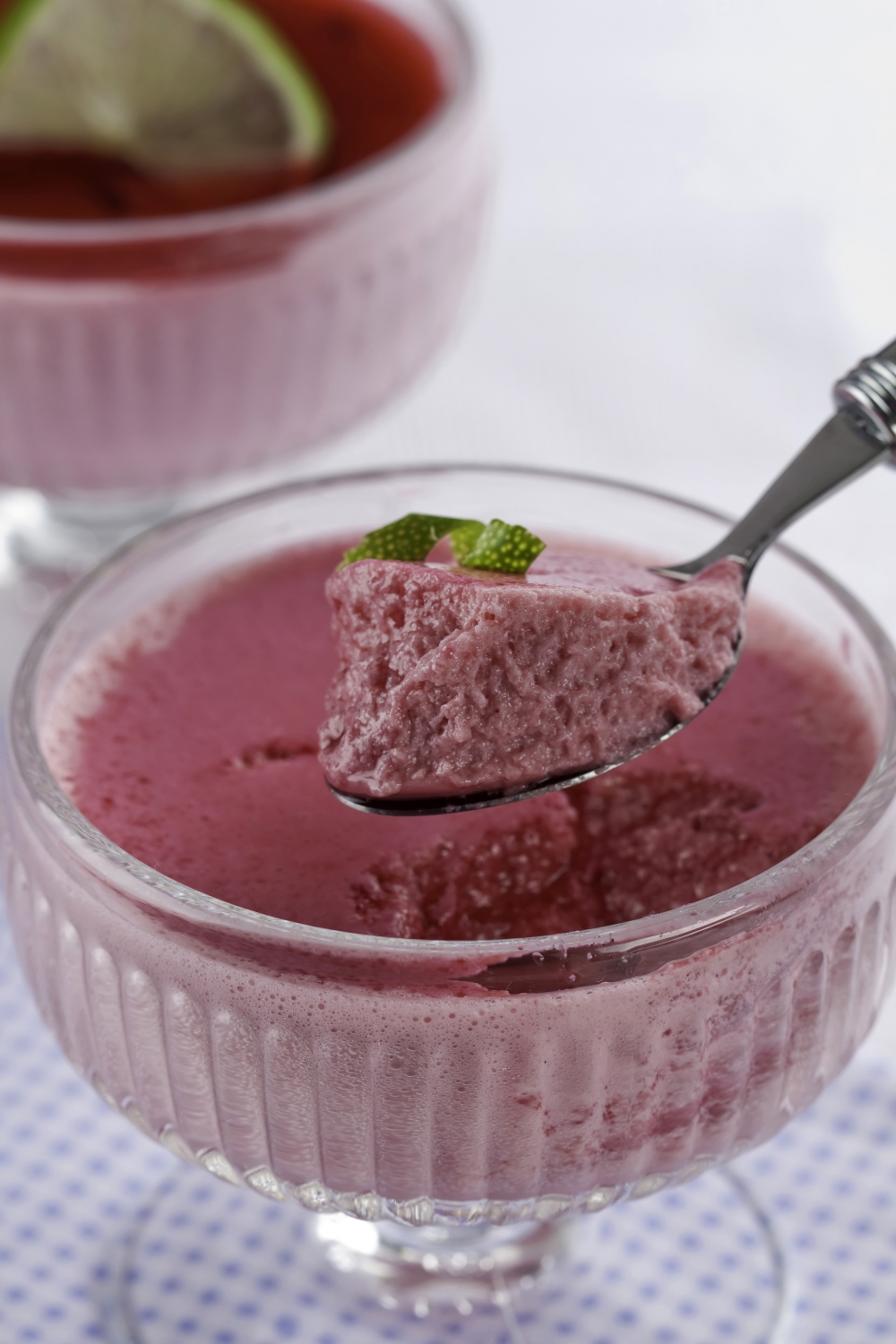 Musse de groselha com limão