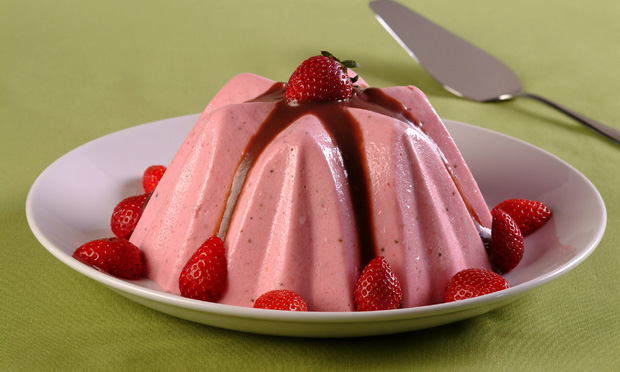 Musse de morango e chocolate