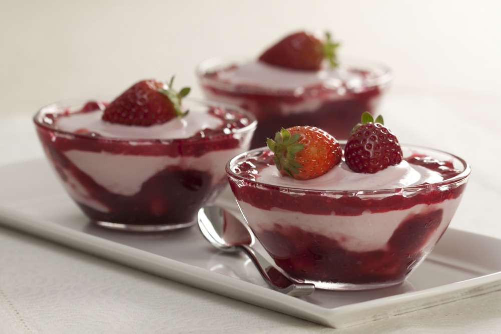 Musse especial de morango e marshmallow