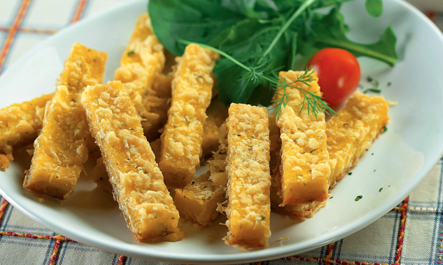 Palitinhos de polenta assada