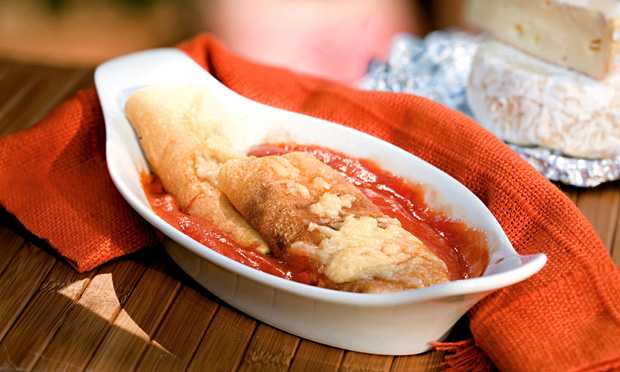 Panqueca de camembert