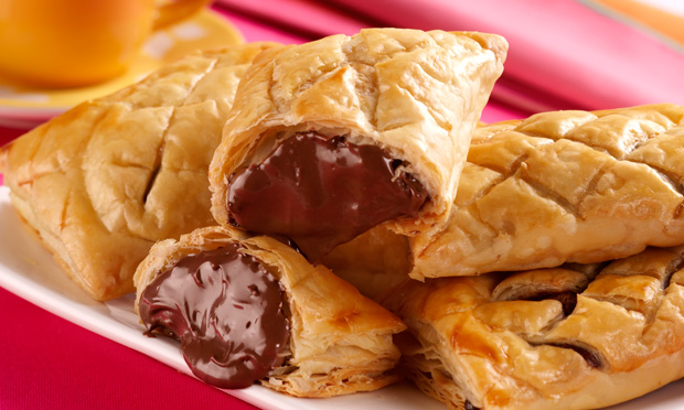 Pão folhado de chocolate