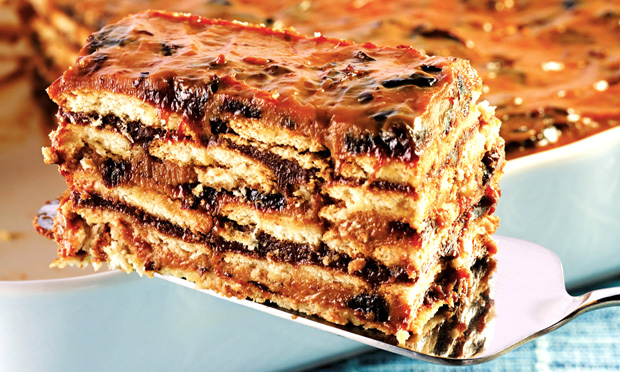 Pavê de doce de leite e ameixa