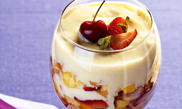 Pavê de salada de frutas