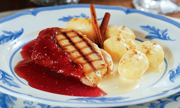 Peito de frango com geleia