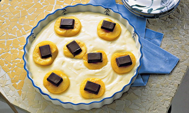 Pêssego com creme