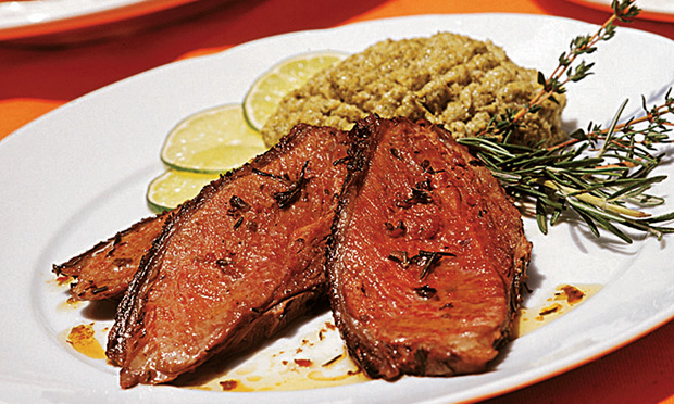 Picanha com ervas e purê