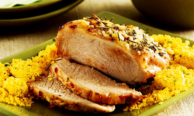 Picanha suína com farofa