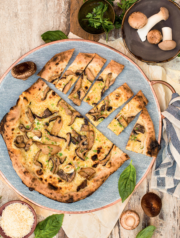 Pizza de cogumelos