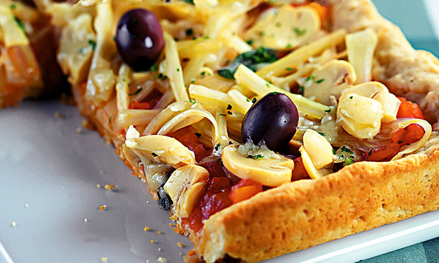 Pizza rápida de hortaliças