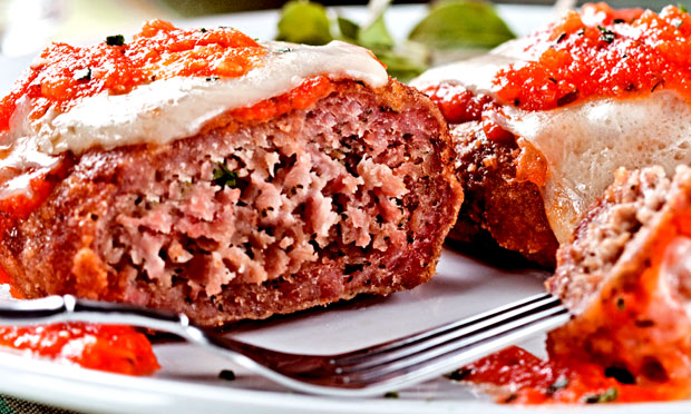 Polpetone de carne suína e queijo
