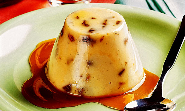 Pudim de banana e cachaça