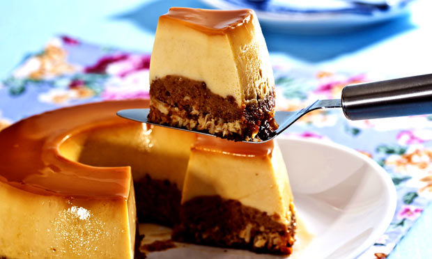Pudim de paçoca e coco