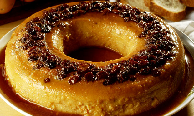 Pudim de pão com laranja