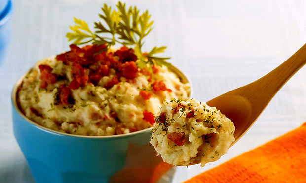 Purê de Batata com Linguiça