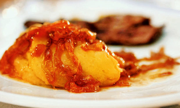 Purê de Batata-doce com Cebola