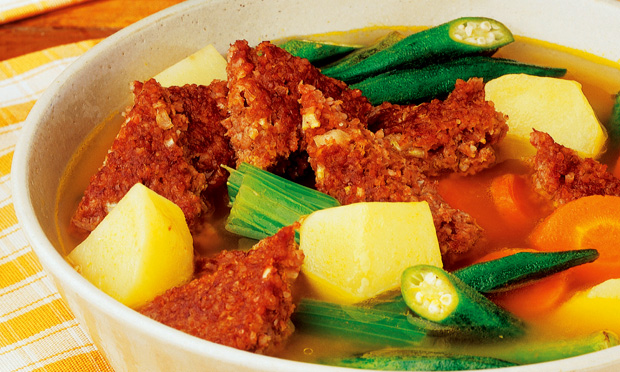 Quibe Assado com Legumes