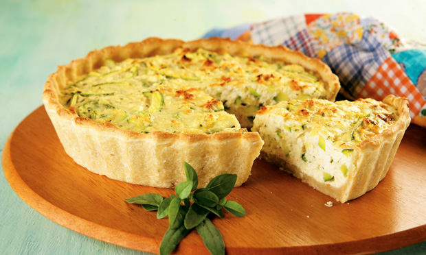 Quiche de abobrinha e queijo