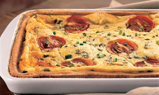 Quiche de queijo de cabra