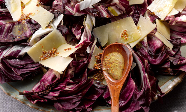 Radicchio com mostarda e parmesão