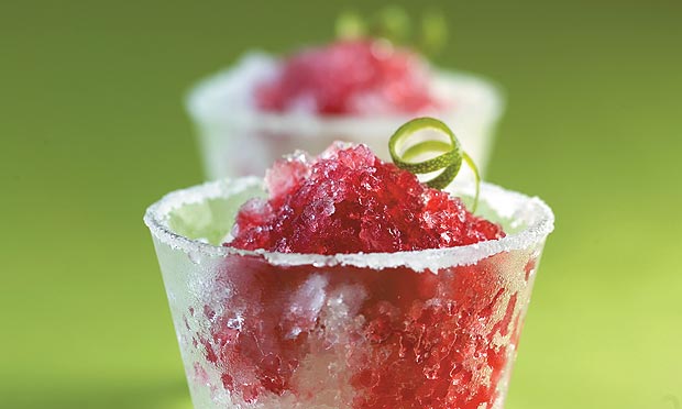 Raspadinha de limão com groselha