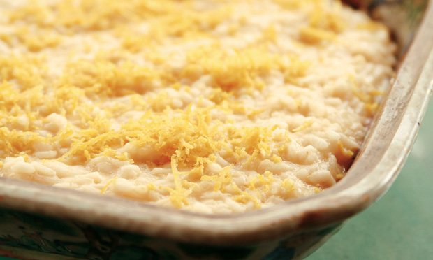 Risoto ao limão com queijo