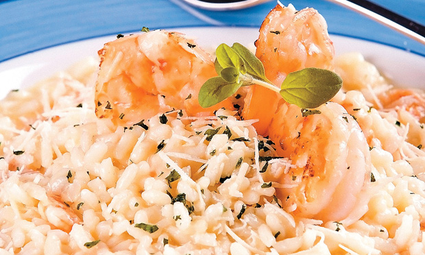 Risoto de camarão